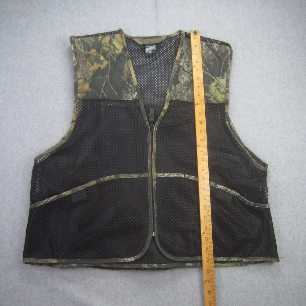 Quail Unlimited Mens Large Mesh Hunting Vest Mossy‎ Oak Break Up Camo Shooting - Picture 9 of 13